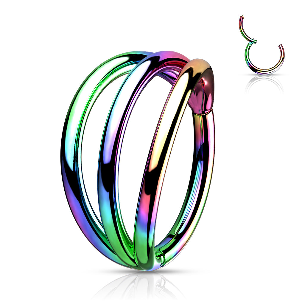 Implant Grade Titanium Hinged Segment Triple Hoop Ring